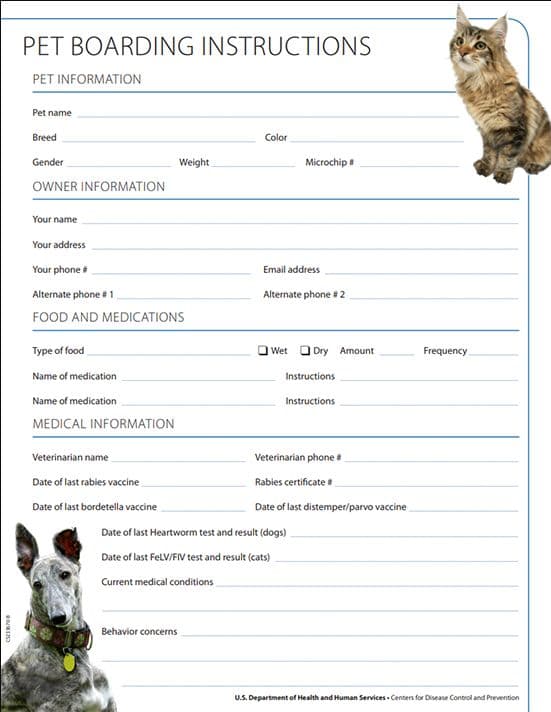 Ficha original de CDC con identificación, número de microchip y contactos alternos que pueden guardarse junto con las fotografías recientes del perro.